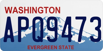 WA license plate APQ9473