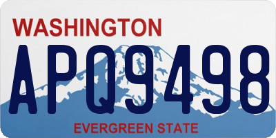 WA license plate APQ9498