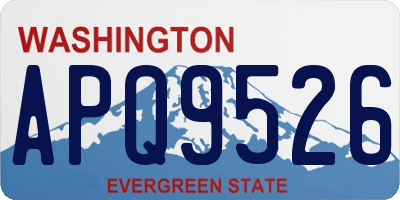 WA license plate APQ9526