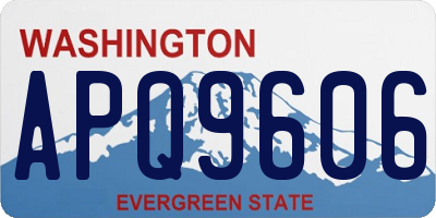 WA license plate APQ9606