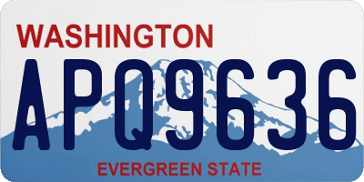WA license plate APQ9636