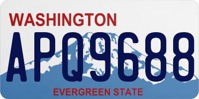 WA license plate APQ9688