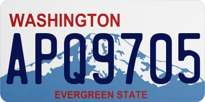WA license plate APQ9705
