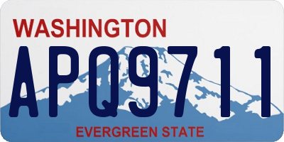 WA license plate APQ9711