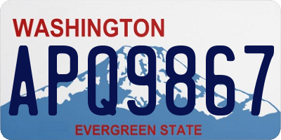 WA license plate APQ9867