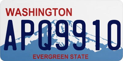WA license plate APQ9910