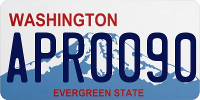 WA license plate APR0090