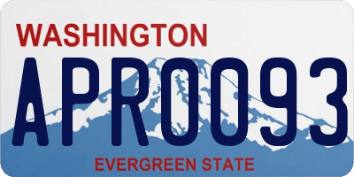 WA license plate APR0093
