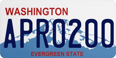 WA license plate APR0200