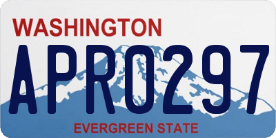 WA license plate APR0297