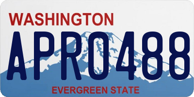 WA license plate APR0488