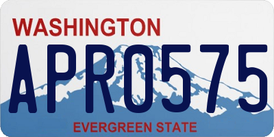 WA license plate APR0575