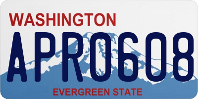 WA license plate APR0608