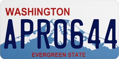 WA license plate APR0644