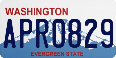 WA license plate APR0829