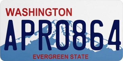 WA license plate APR0864