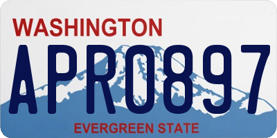 WA license plate APR0897