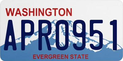 WA license plate APR0951