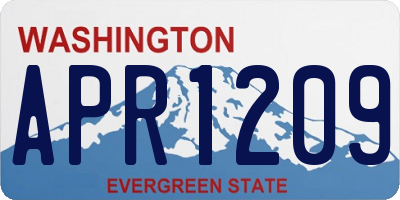 WA license plate APR1209