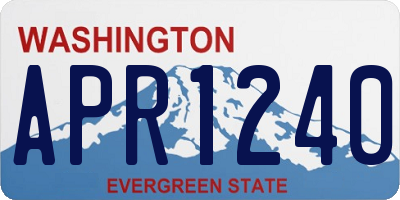 WA license plate APR1240