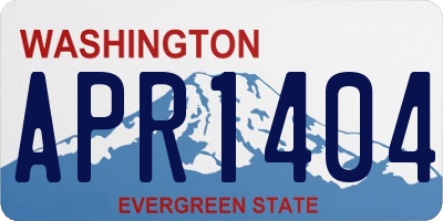 WA license plate APR1404