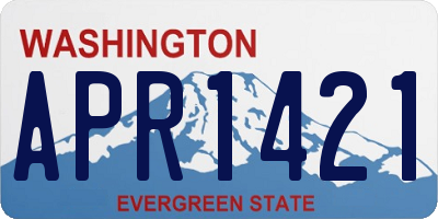 WA license plate APR1421