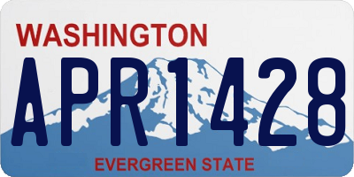 WA license plate APR1428