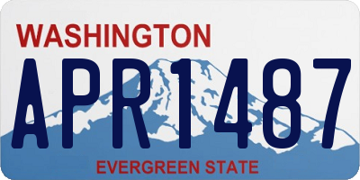 WA license plate APR1487
