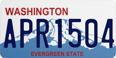 WA license plate APR1504