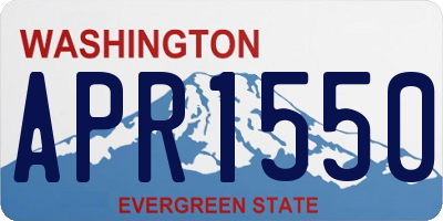 WA license plate APR1550