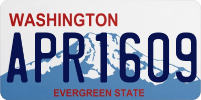 WA license plate APR1609