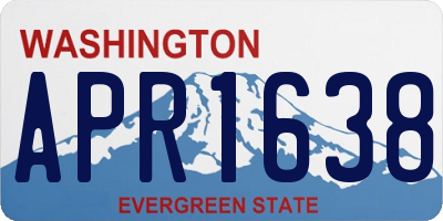 WA license plate APR1638