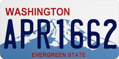 WA license plate APR1662