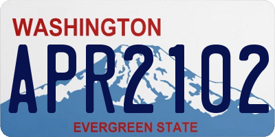 WA license plate APR2102