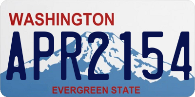 WA license plate APR2154