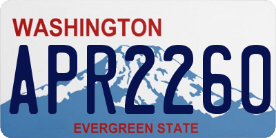 WA license plate APR2260