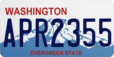 WA license plate APR2355