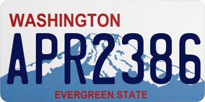 WA license plate APR2386