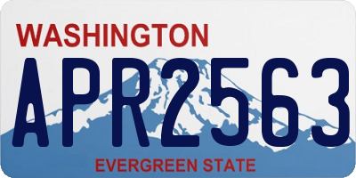WA license plate APR2563