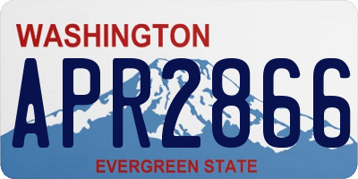 WA license plate APR2866
