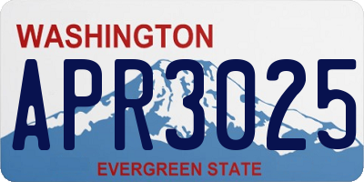 WA license plate APR3025