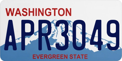 WA license plate APR3049