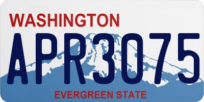 WA license plate APR3075