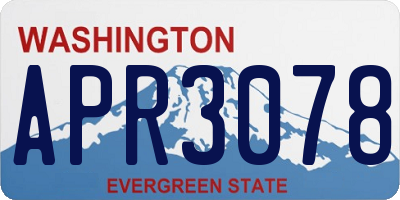 WA license plate APR3078