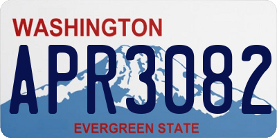 WA license plate APR3082