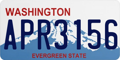 WA license plate APR3156