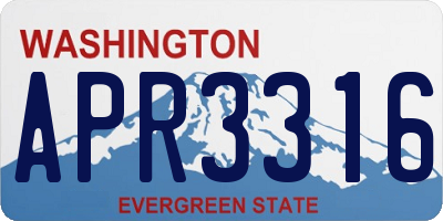WA license plate APR3316