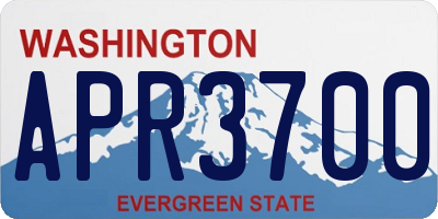 WA license plate APR3700