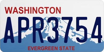 WA license plate APR3754