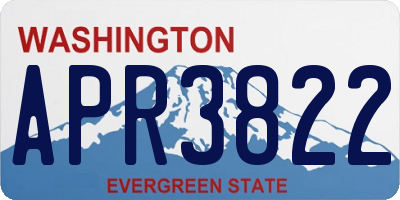 WA license plate APR3822
